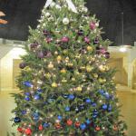 The central tree decorated by the Sealy Area Historical Society