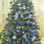 Tree designed by Blinn College students.  All ornaments were hand made.

