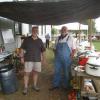 Russell Koym & Carl Clover manning the food booth.