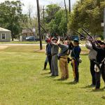 Reenactors Firing Weapons